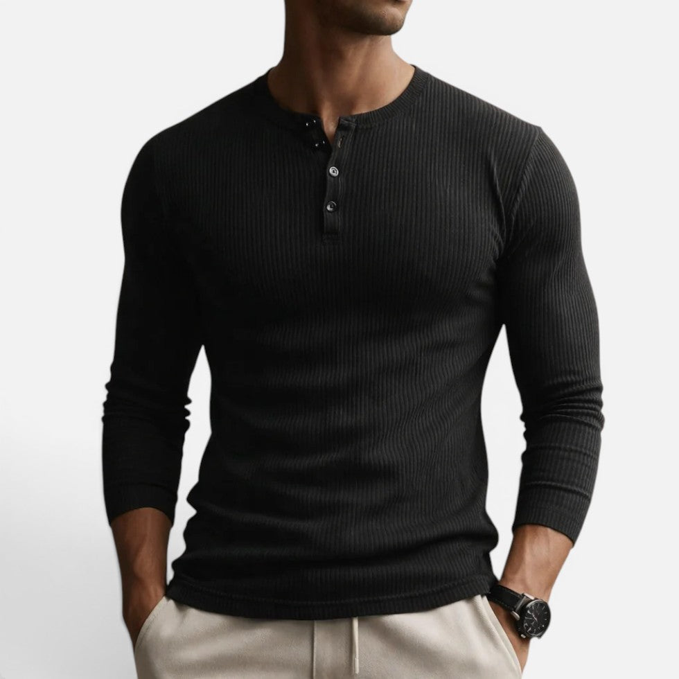 Slim Fit Ribbed Shirt — Breathable