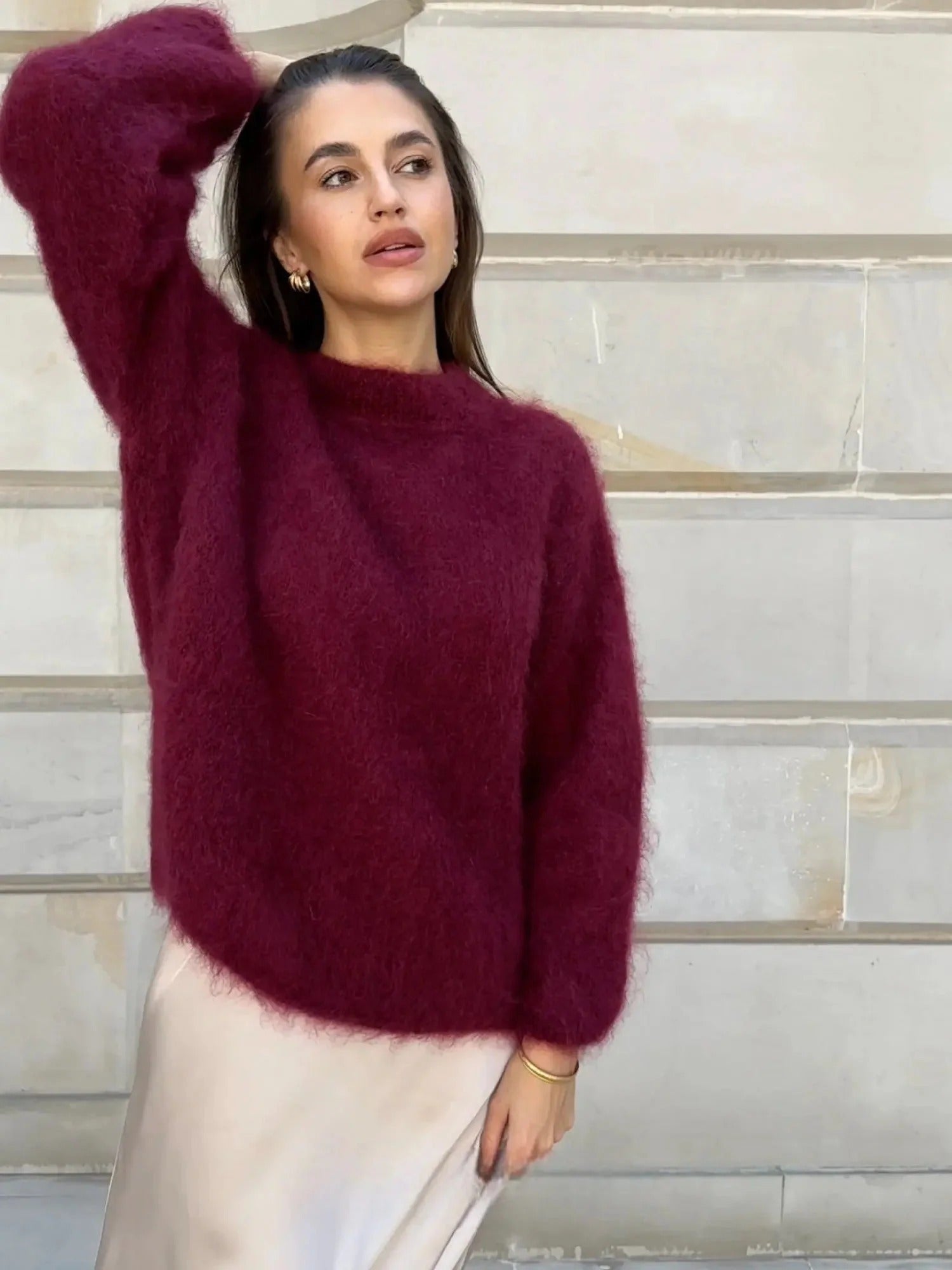 Susanna | Women's Oversized Mohair Crew Neck Jumper