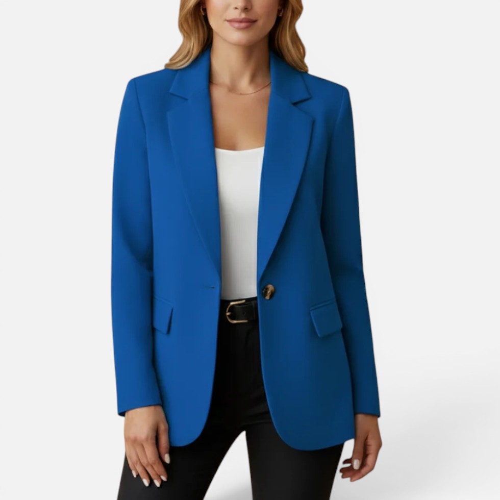 Tailored Single Button Long Sleeve Blazer — Comfortable