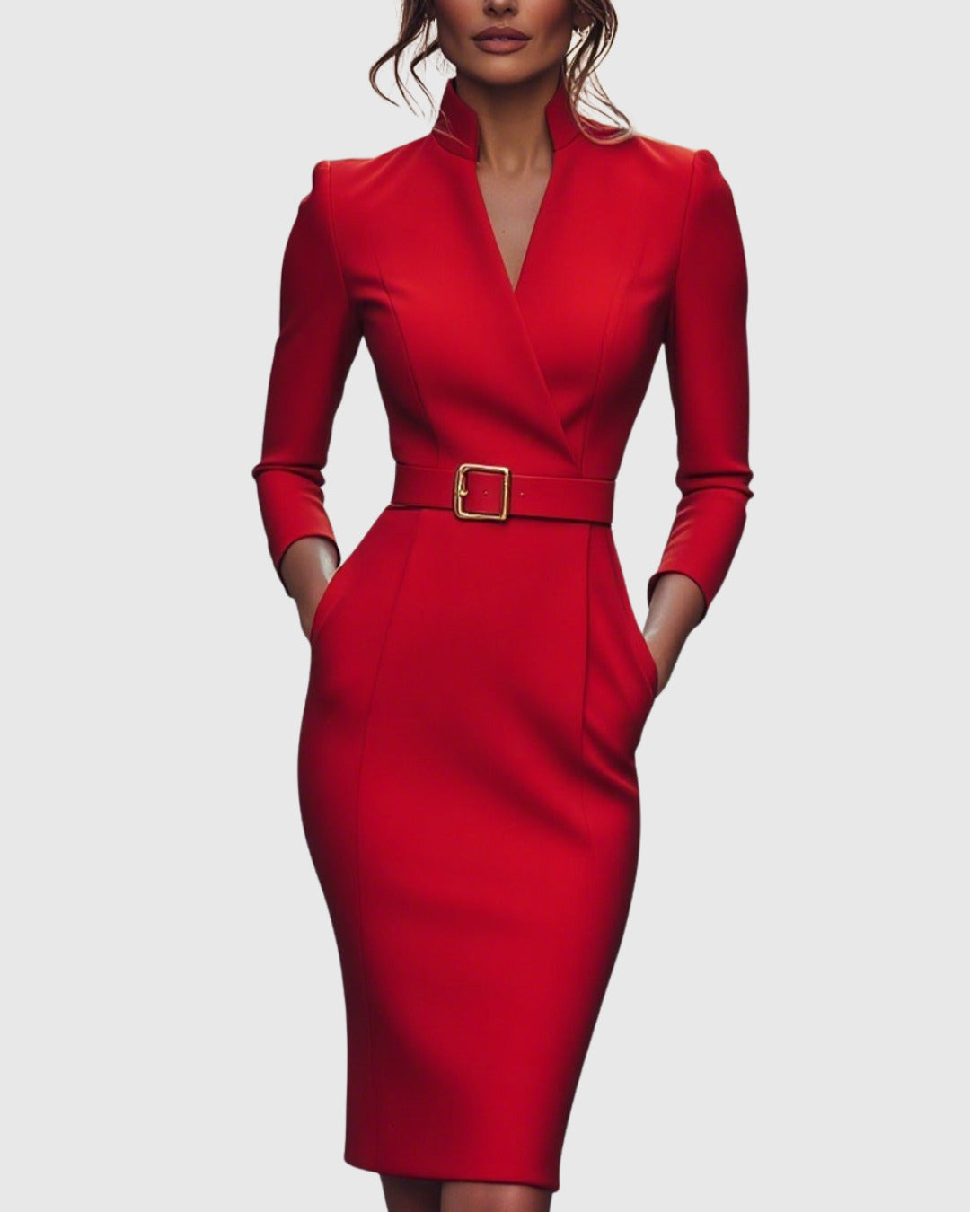 Women's Cocktail Bodycon Midi Dress — TOPNEWPLACE (view 12)