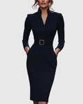 Women's Cocktail Bodycon Midi Dress — TOPNEWPLACE (view 2)