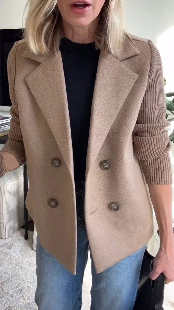 Johanna | Women’s Knit Double Breasted Blazer
