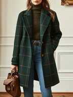 Jennifer Wool Check Coat — view 1