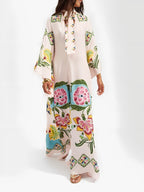 Women's Long Sleeve Printed Maxi Dress — view 3