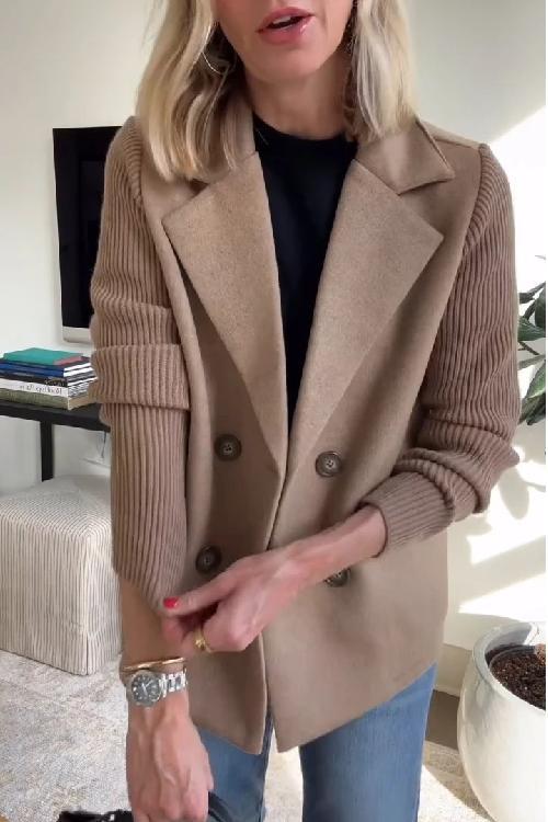 Johanna | Women’s Knit Double Breasted Blazer