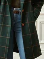 Jennifer Wool Check Coat — view 6
