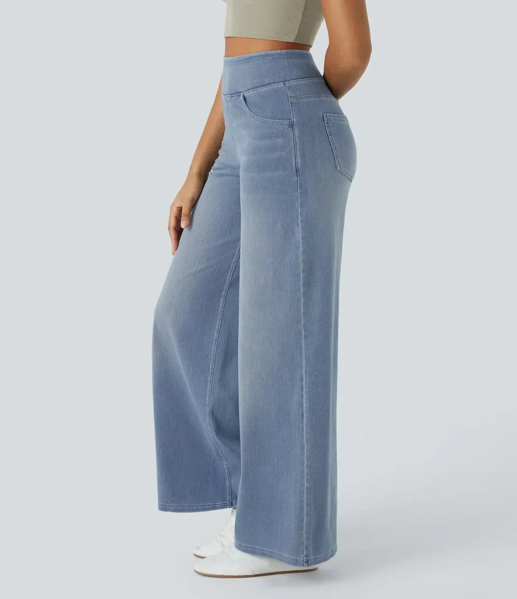 Gineva | Women’s High-Rise Flare Denim Pants