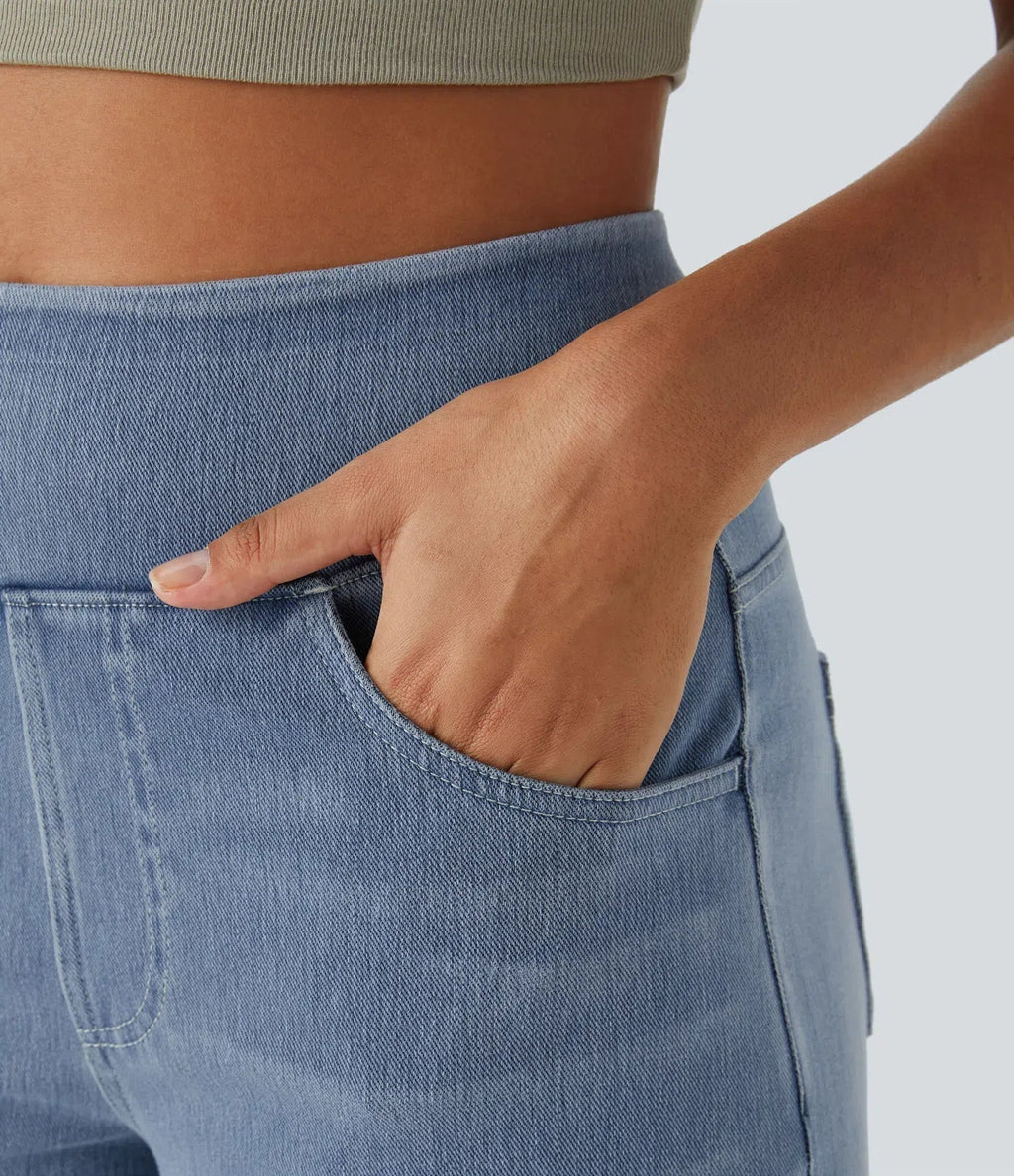 Gineva | Women’s High-Rise Flare Denim Pants