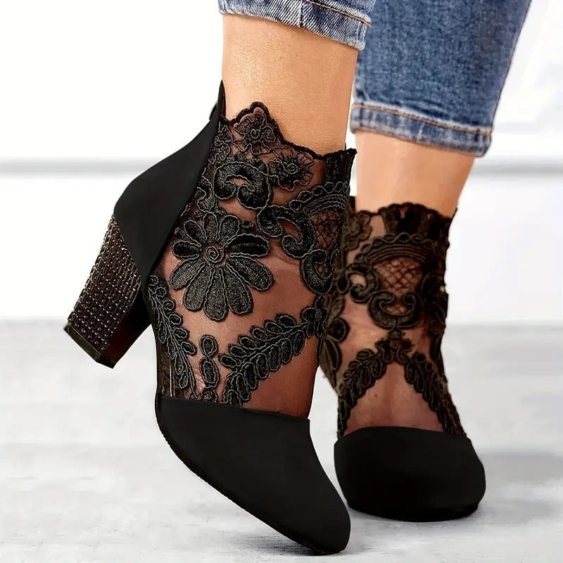 Beatrice | Lace Ankle Boots — TOPNEWPLACE (view 3)