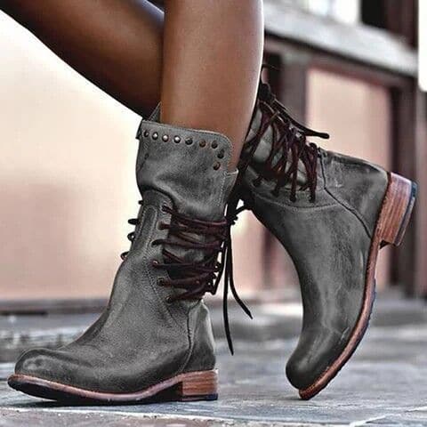 Sabine | Women’s Ankle Lace Up Studded Boots