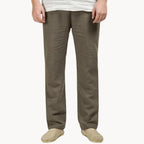 Mattias | Men's Linen Straight Leg Trousers with Elasticated Waist