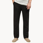 Mattias | Men's Linen Straight Leg Trousers with Elasticated Waist
