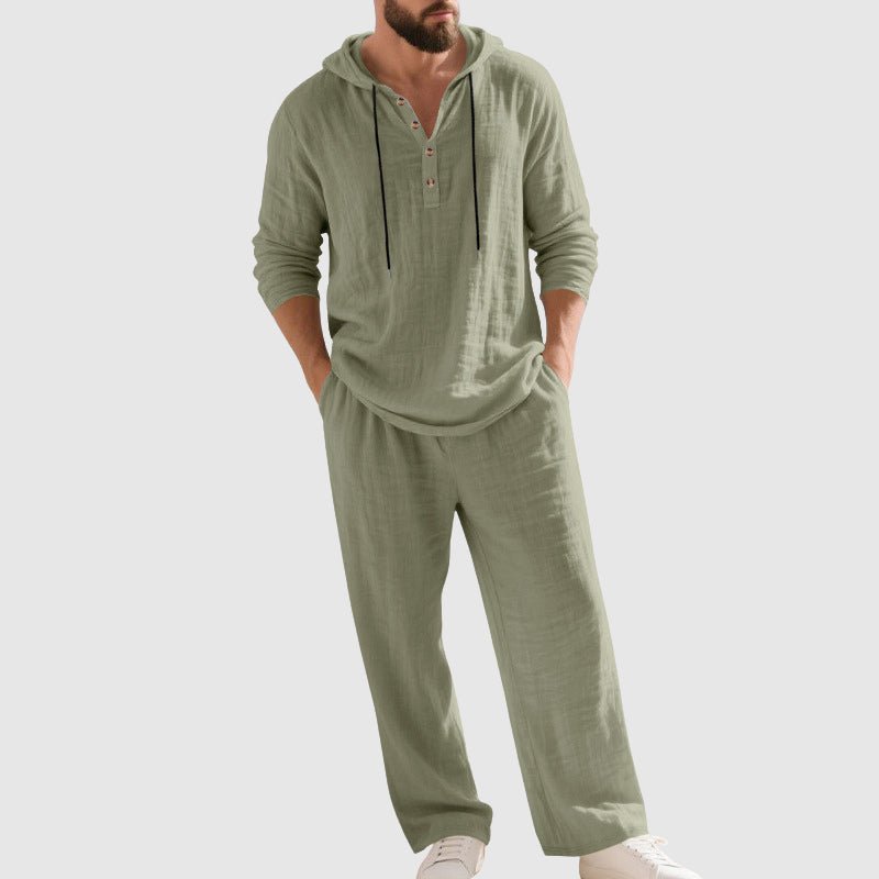 Lorenz | Men's Linen Relaxed-Fit Set with Hood