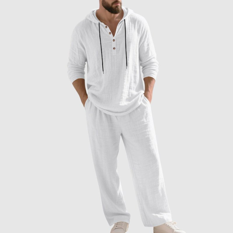 Lorenz | Men's Linen Relaxed-Fit Set with Hood