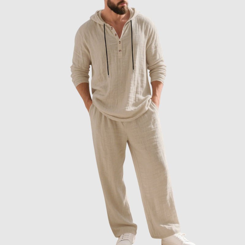 Lorenz | Men's Linen Relaxed-Fit Set with Hood