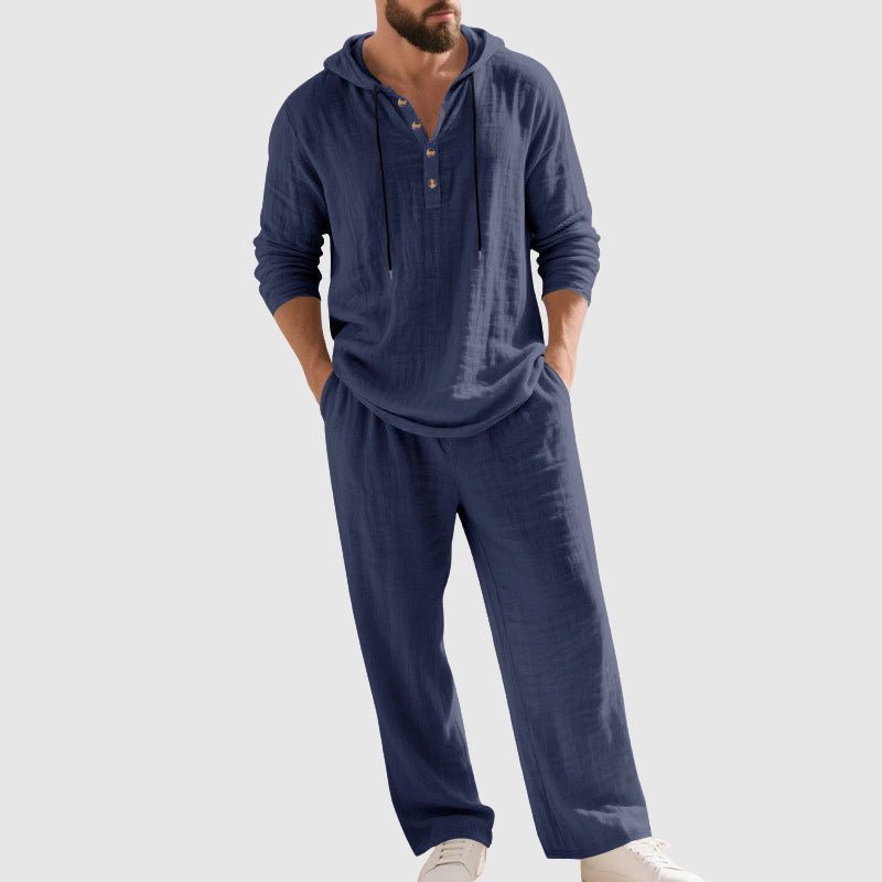 Lorenz | Men's Linen Relaxed-Fit Set with Hood