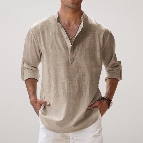 Hakon | Men's Linen Relaxed Fit Shirt with Long Sleeves