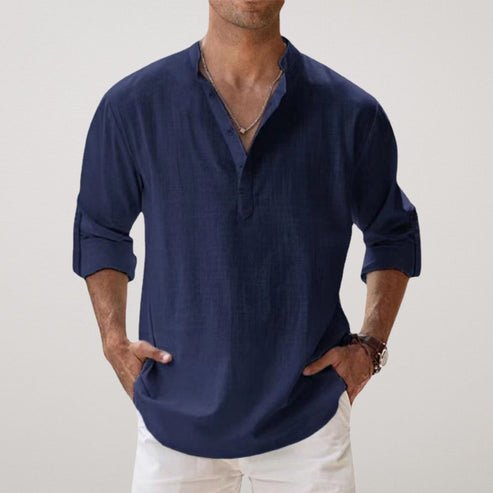 Hakon | Men's Linen Relaxed Fit Shirt with Long Sleeves