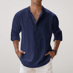 Hakon | Men's Linen Relaxed Fit Shirt with Long Sleeves