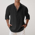 Hakon | Men's Linen Relaxed Fit Shirt with Long Sleeves