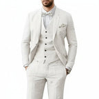 Marek | Men's Linen Three-Piece Wedding Suit