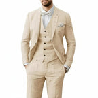 Marek | Men's Linen Three-Piece Wedding Suit