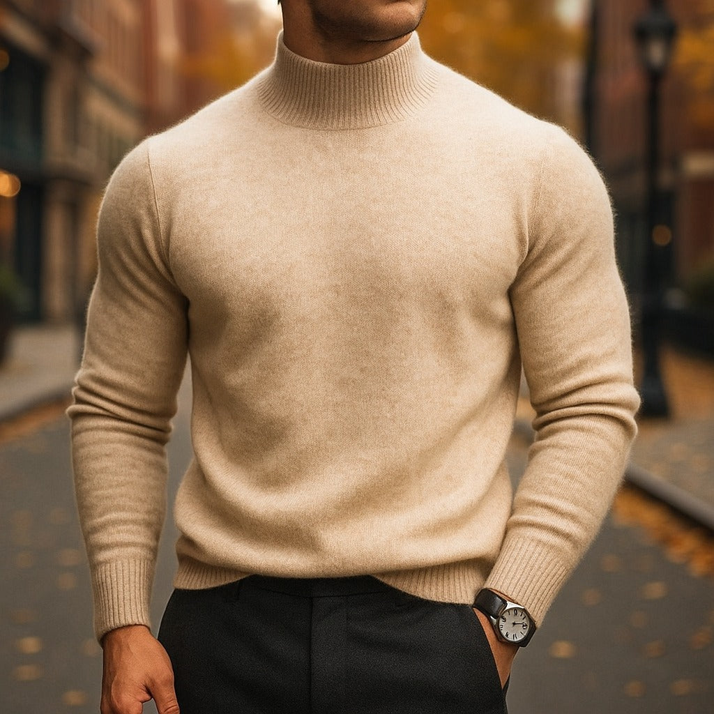 Alfie | Mock Neck Knit Sweater — TOPNEWPLACE (view 8)