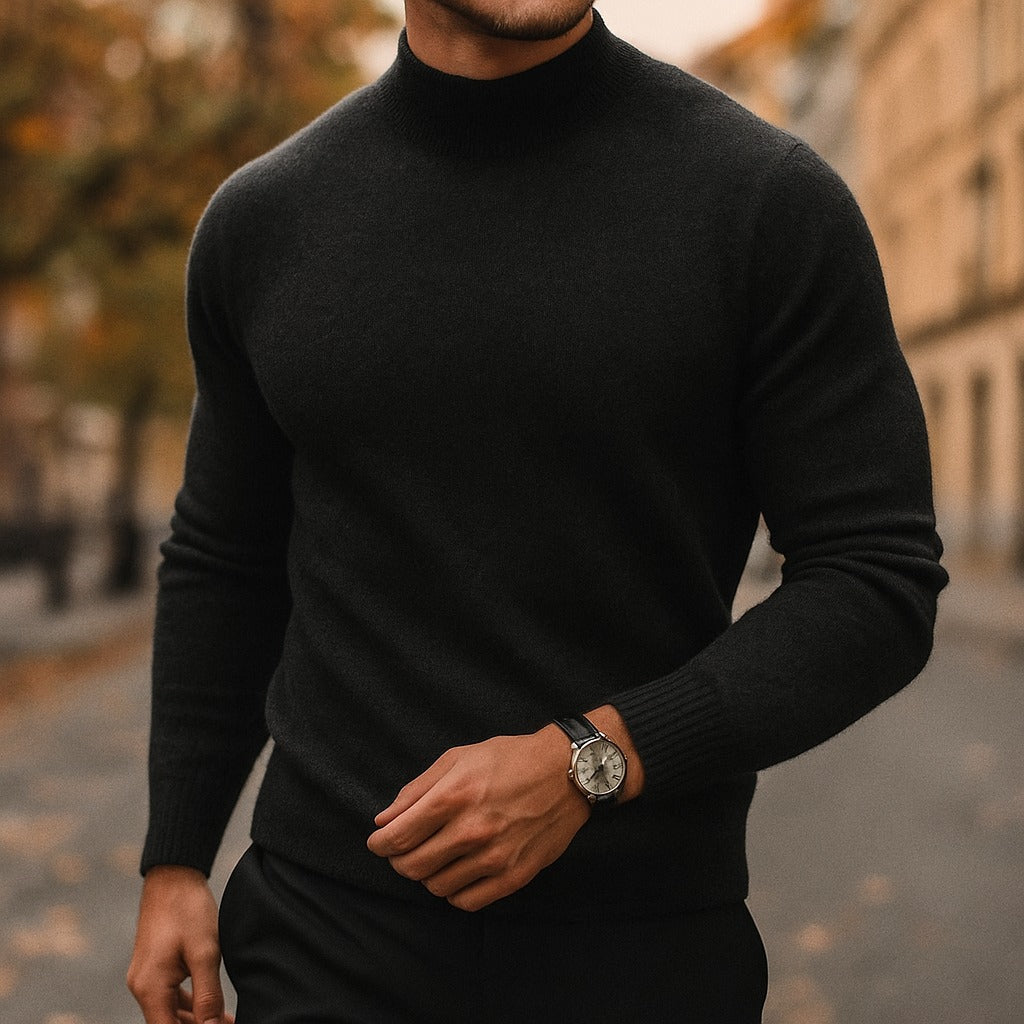 Alfie | Mock Neck Knit Sweater — TOPNEWPLACE
