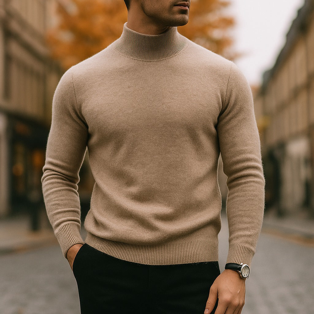 Alfie | Mock Neck Knit Sweater — TOPNEWPLACE (view 4)