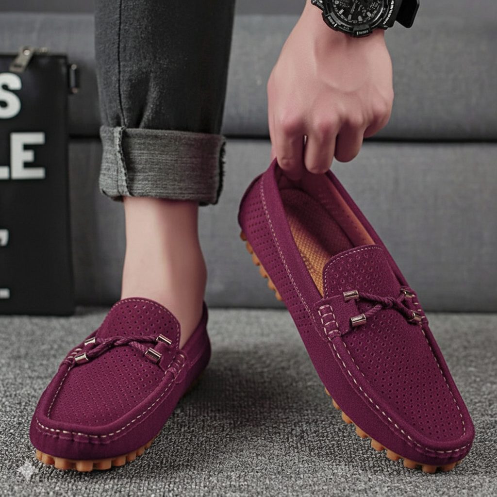 Lucius | Men's Perforated Slip-On Loafers