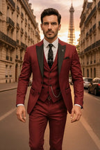 Laurent | Men's Slim Fit Three-Piece Suit with Waistcoat