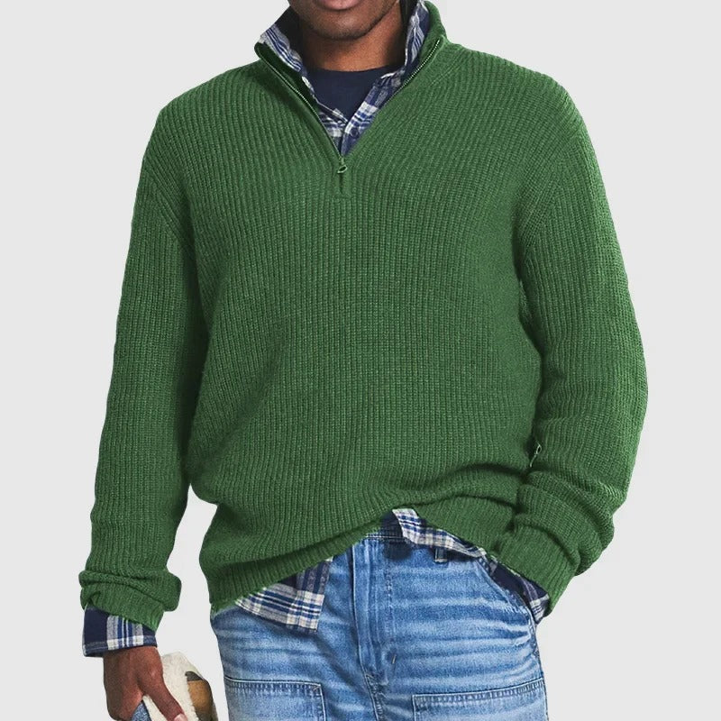 Jack | Ribbed Quarter Zip Sweater — TOPNEWPLACE (view 7)