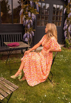 Women's Short Sleeve Floral Maxi Dress — view 2