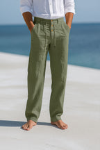 Ludvig | Men's Linen Straight Leg Trousers