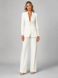 Salome | Women's Tailored Blazer and Wide Leg Trousers Set