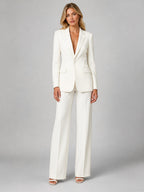Salome | Women's Tailored Blazer and Wide Leg Trousers Set