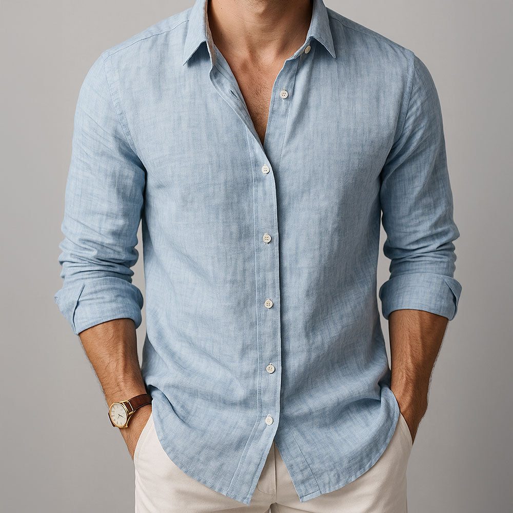 Fabian | Men's Linen Summer Button-Down Shirt