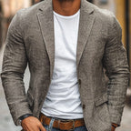 Hendrik | Men's Linen Single-Breasted Formal Blazer