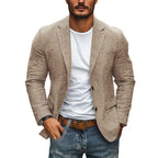 Hendrik | Men's Linen Single-Breasted Formal Blazer
