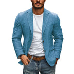 Hendrik | Men's Linen Single-Breasted Formal Blazer