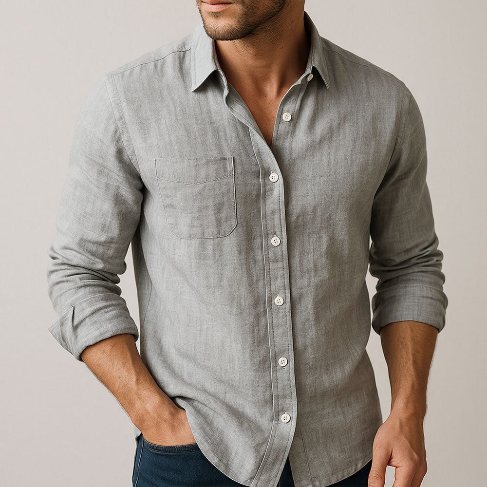 Fabian | Men's Linen Summer Button-Down Shirt