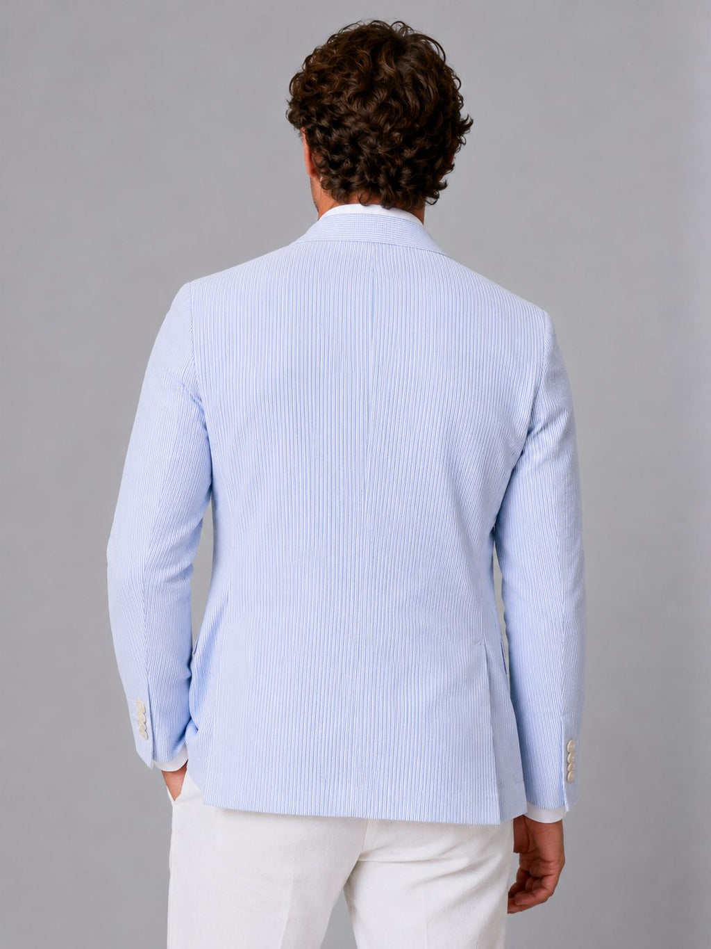 Jorgen | Men's Striped Seersucker Blazer