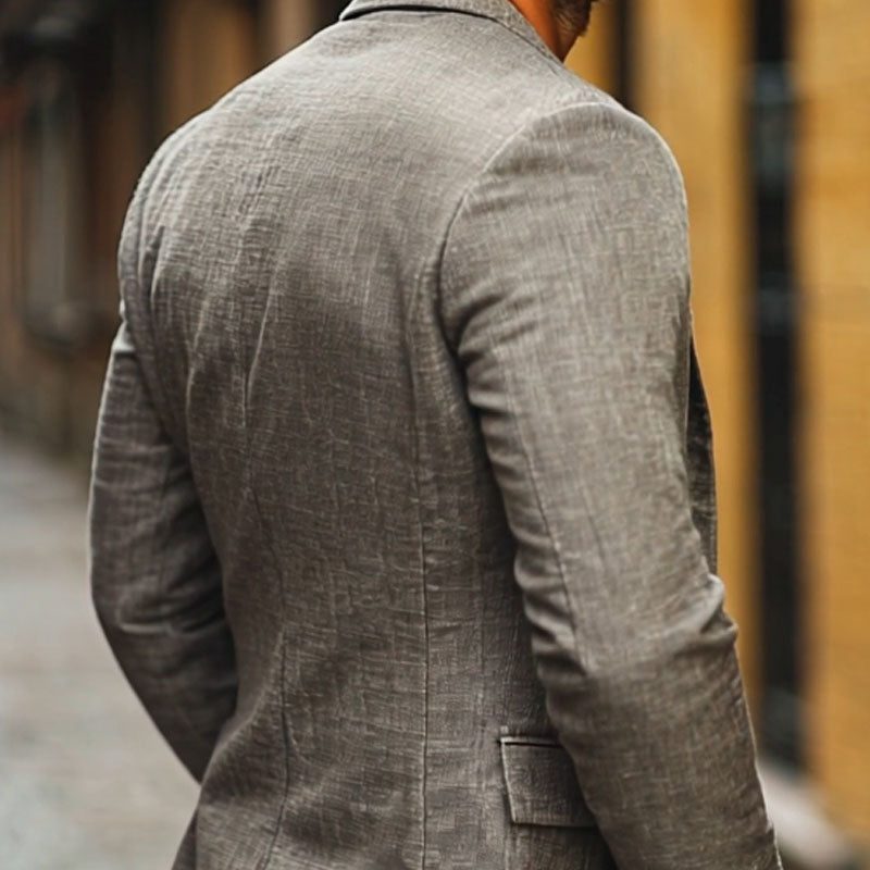Hendrik | Men's Linen Single-Breasted Formal Blazer