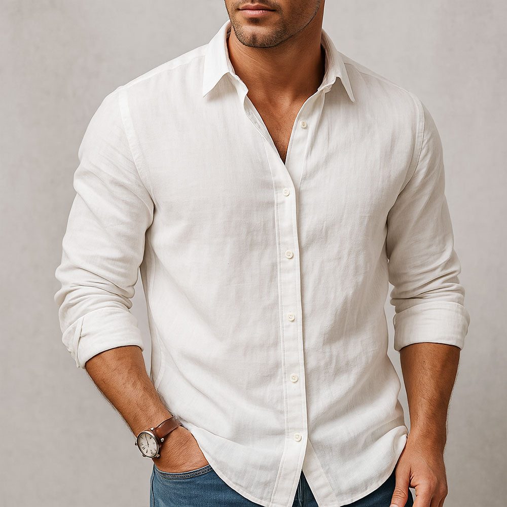 Fabian | Men's Linen Summer Button-Down Shirt
