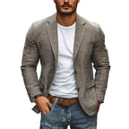 Hendrik | Men's Linen Single-Breasted Formal Blazer