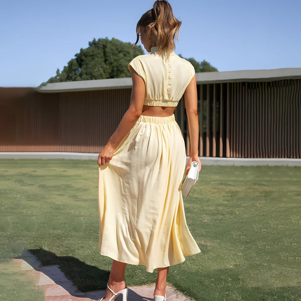 Women's Cut-Out Waist Maxi Dress — view 8
