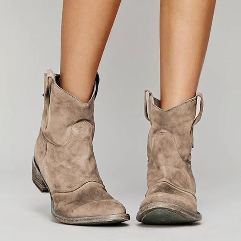 Daisy | Western Block Heel Ankle Boots — TOPNEWPLACE (view 2)