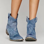Daisy | Western Block Heel Ankle Boots — TOPNEWPLACE