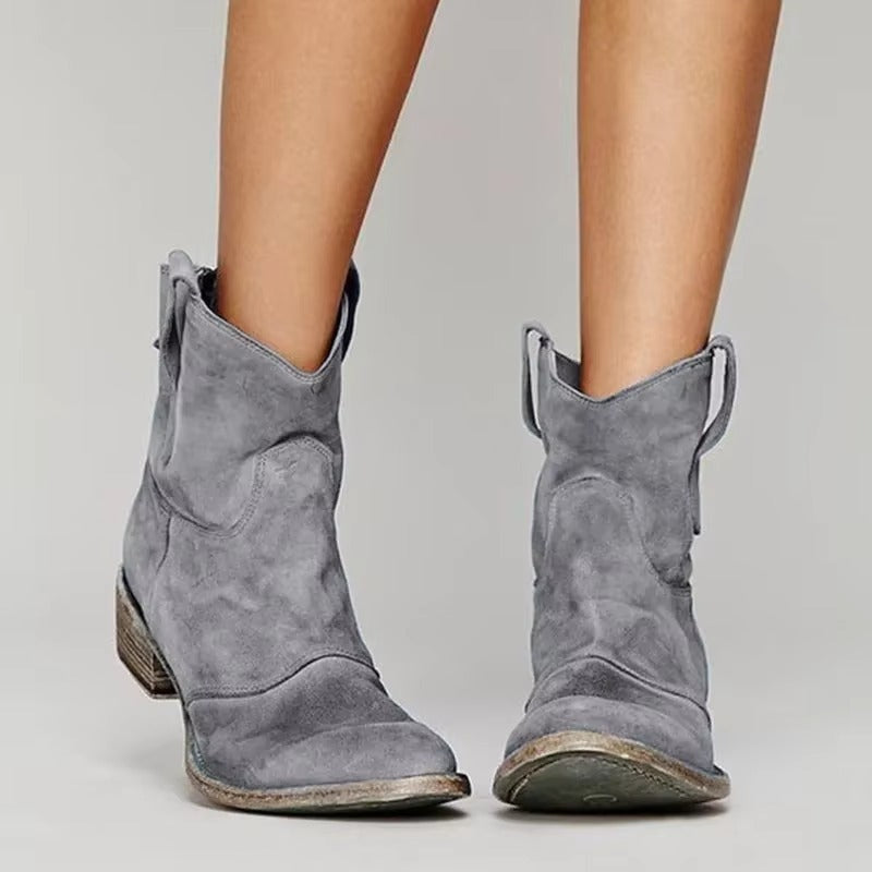 Daisy | Western Block Heel Ankle Boots — TOPNEWPLACE (view 4)