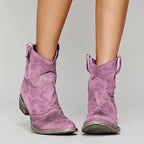 Daisy | Western Block Heel Ankle Boots — TOPNEWPLACE (view 5)